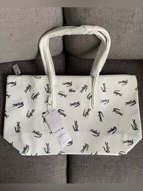 Lacoste L.12.12 Concept Tote handbag Bag purse little croc print NWT